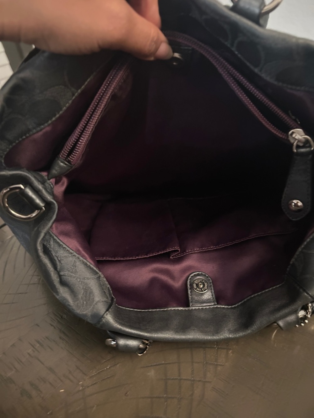 Coach Grey Ashley Signature Jacquard Tote with Top Handles No. H1159-F18776 - Picture 4 of 10